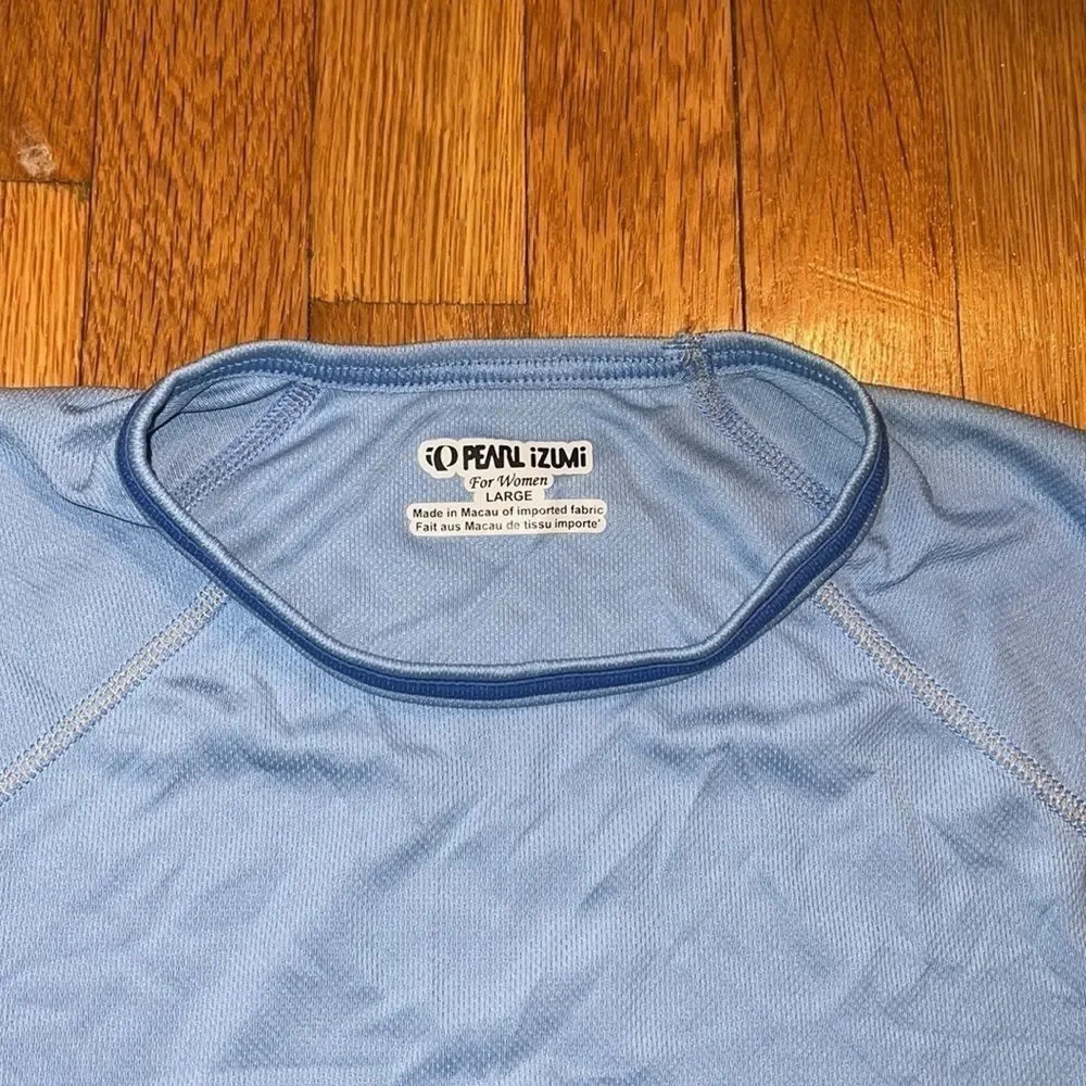 Ladies Pearl Izumi Size L Polyester Baby Blue Workout Tank Top - Picture 3 of 9